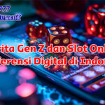 Visualisasi Gen Z bermain slot online di Slot777 Link Alternatif dengan tema mobile gaming